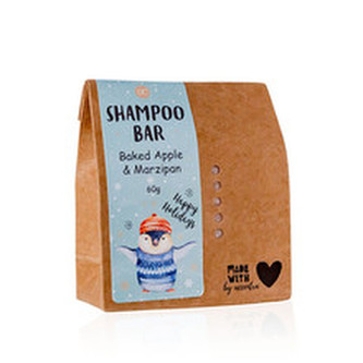 ACCENTRA Tuhý šampon na vlasy s vůní pečeného jablka a marcipánu Tučňák Happy Holidays (Shampoo Bar) 60 g woman