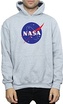 Pánská mikina s kapucí Nasa: Insignia Logo (2XL) šedá bavlna-polyester