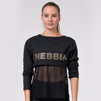 Sportovní Top Intense Mesh Black - NEBBIA - Velikost S