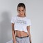 Dámské tričko CropTop Sparkle White - LABELLAMAFIA - Velikost M