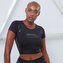 Dámské tričko CropTop Techwear Vibes Black - LABELLAMAFIA - Velikost S