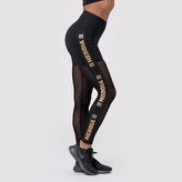 Dámské legíny Intense Gold Mesh Black - NEBBIA - Velikost L