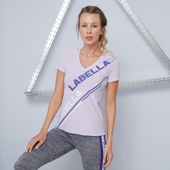 Dámské tričko Color Block Purple - LABELLAMAFIA - Velikost L