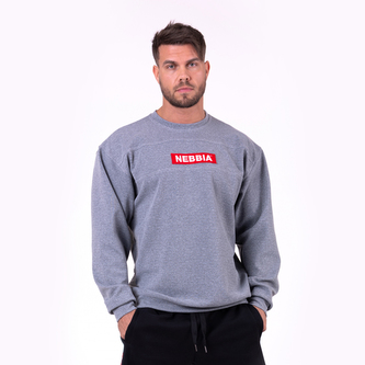 Pánská mikina Red Label Grey - NEBBIA - Velikost XXL