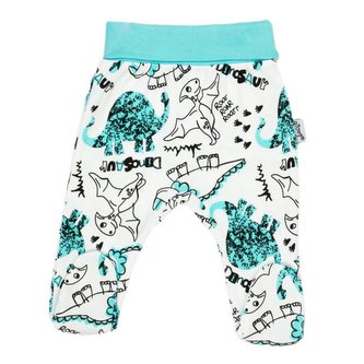 Kojenecké bavlněné polodupačky Nicol Dinosaur - velikost 56 (0-3m)