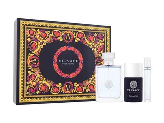 Versace Pour Homme - EDT 100 ml + tuhý deodorant 75 ml + EDT 10 ml man