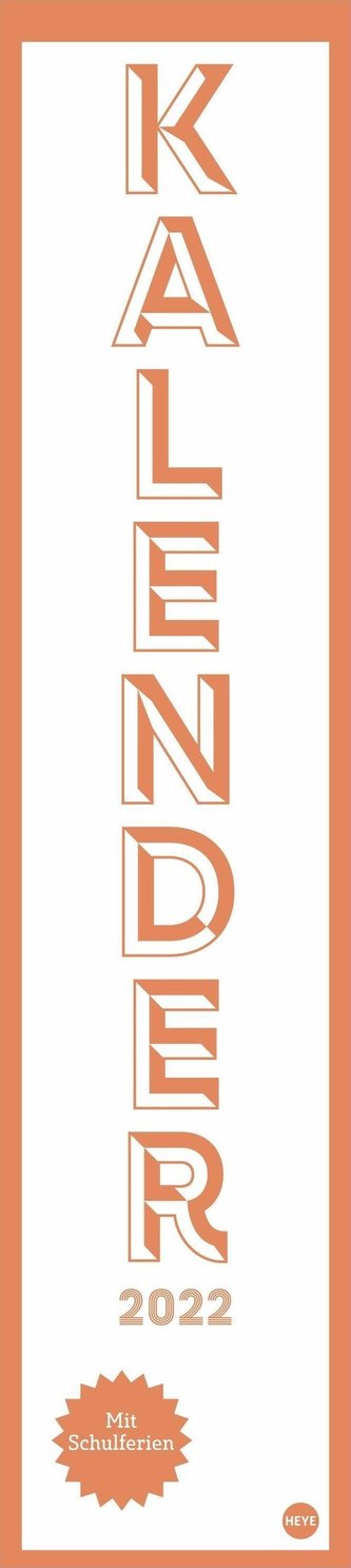 Neon Orange long Kalender 2022