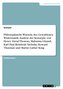 Philosophische Wurzeln des Gewaltlosen Widerstands. Analyse der Konzepte von Henry David Thoreau, Mahatma Ghandi, Karl Paul Rein