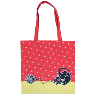 Taška s kočkou, červená