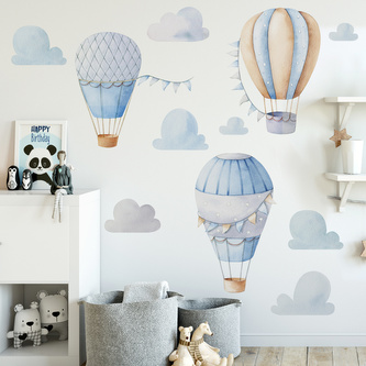 HOUSEDECOR Samolepka na zeď - Balony a mráčky XL