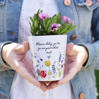 HOUSEDECOR Květináček Louka - Mami, díky...