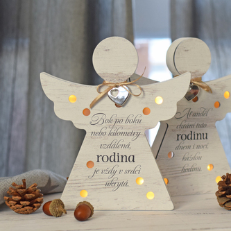 HOUSEDECOR LED cedule Rodina - láska nikdy nekončí.