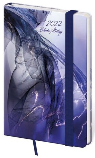 Diář 2022 Vario - Matragi Blue s gumičkou, týdenní kapesní Diář 2022 Vario - Matragi Blue s gumičkou, týdenní kapesní