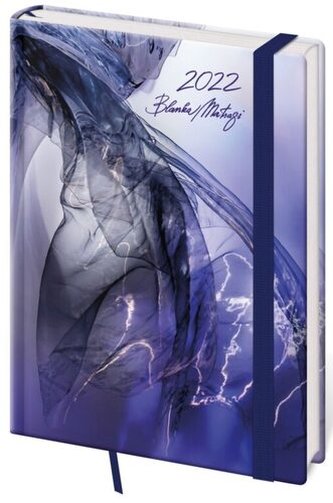 Diář 2022 Vario - Matragi Blue s gumičkou, denní, A5