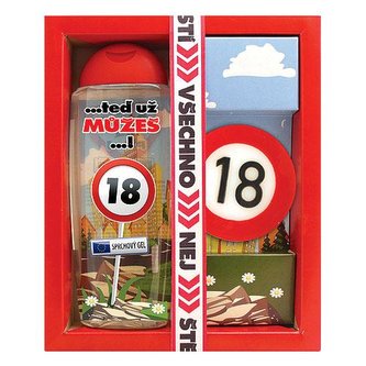 Bohemia Gifts Kosmetiká sada k 18. narozeninám - gel 300 ml a mýdlo 55 g Bohemia Gifts Kosmetiká sada k 18. narozeninám - gel 300 ml a mýdlo 55 g