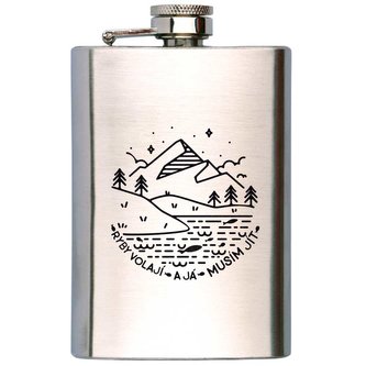 Bohemia Gifts Placatka na alkohol 200 ml pro rybáře - ryby volají