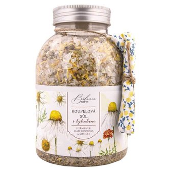 Koupelová sůl s bylinkami 1200 g - Heřmánek, mateřídouška, měsíček Koupelová sůl s bylinkami 1200 g - Heřmánek, mateřídouška, měsíček