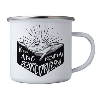 Bohemia Gifts Plechový smaltový hrnek 350 ml - Dobrodružství