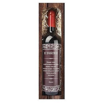 Bohemia Gifts Dárkové červené víno 0,75 l k svátku - Merlot