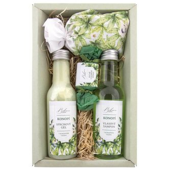 Bohemia Gifts Sada konopí premium – gel 200ml, šampon 200ml, mýdlo 30g a sůl 150g