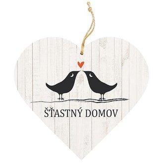 Bohemia Gifts Dřevěné vonítko do prádla - srdce – šťastný domov