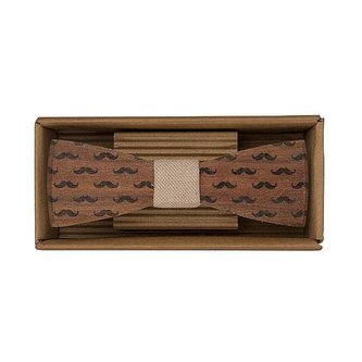 Bohemia Gifts Dřevěný motýlek - knír
