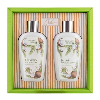 Bohemia Gifts Kosmetická sada - gel 250ml a šampon 250ml - kokos