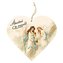 Bohemia Gifts Dekorační dřevěné srdce 13 cm – Vánoce andělé