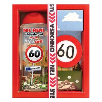 Bohemia Gifts Kosmetiká sada k 60. narozeninám - gel 300 ml a mýdlo 55 g