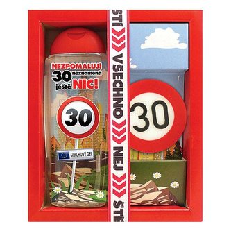 Bohemia Gifts Kosmetiká sada k 30. narozeninám - gel 300 ml a mýdlo 55 g Bohemia Gifts Kosmetiká sada k 30. narozeninám - gel 300 ml a mýdlo 55 g