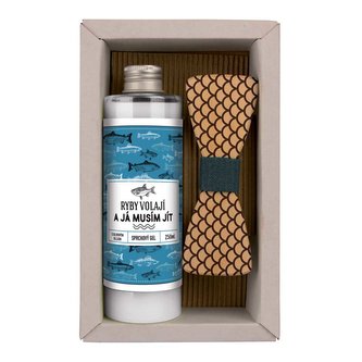 Bohemia Gifts Kosmetická sada pro rybáře - sprchový gel 250 ml a motýlek Bohemia Gifts Kosmetická sada pro rybáře - sprchový gel 250 ml a motýlek