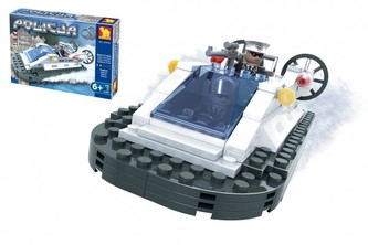 Stavebnice Dromader Policie Člun 23402 137ks v krabici 22x15x4,5cm