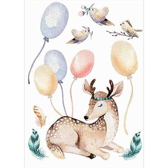Bohemia Gifts Samolepka na zeď pro děti A2 - srnec Bohemia Gifts Samolepka na zeď pro děti A2 - srnec