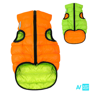 Airy Vest bunda pro psy oranžová/zelená S 40