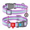 Obojek nylonový Waudog Glow fialový QR (24-40cm/2,0cm)