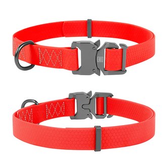 Obojek voděodolný Waudog Collartex Fastex červený (24-40cm/2,0cm)