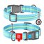 Obojek nylonový Waudog Glow modrý QR (23-35cm/1,5cm)