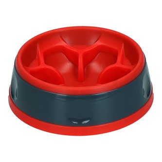 Zpomalovací miska Eat Slow Amaze Flower červená 13cm