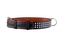 Obojek kožený Waudog Soft s cvočky - černý (46-60cm/35mm)