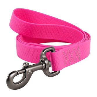 Vodítko voděodolné Waudog Collartex růžové (122cm/2,5cm)