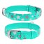 Obojek kožený Waudog Stars mint (30-39cm/2cm)