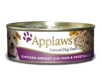 Applaws konzerva Dog Kuře, šunka a zelenina 156g