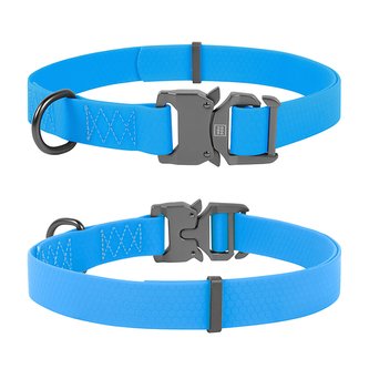 Obojek voděodolný Waudog Collartex Fastex modrý (24-40cm/2,0cm)