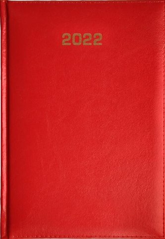 Kalendarz 2022 Dzienny A5 Vivella czerwony