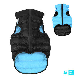 Airy Vest bunda pro psy černá/modrá XS 25