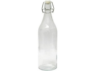 láhev s pákovým uzávěrem 1000ml hladká skleněná