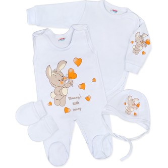 Soupravička 4-dílná New Baby Králíček - velikost 56 (0-3m)