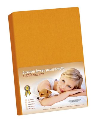 Jersey s elastanem - oranžová - 90x200 cm