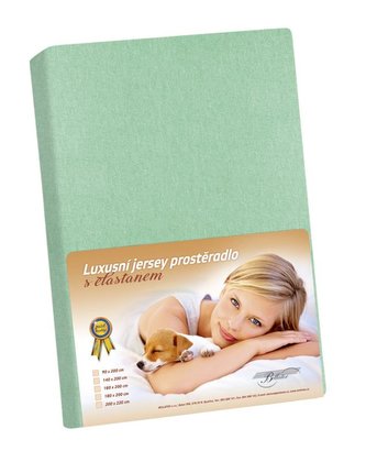 Jersey s elastanem - sv zelená - 90x200 cm