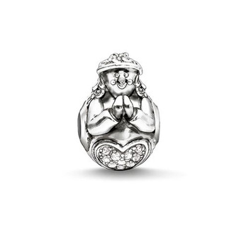 Korálek \"Anděl\" Thomas Sabo K0182-643-14, Karma Beads, 925 Sterling silver, blackened, z